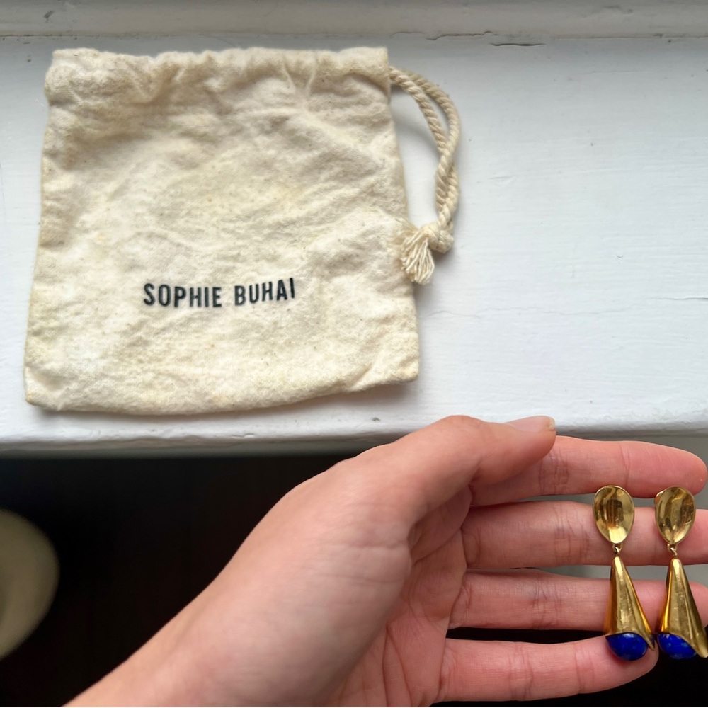 Sophie Buhai Lapis Drop Earrings - Picture 3 of 4